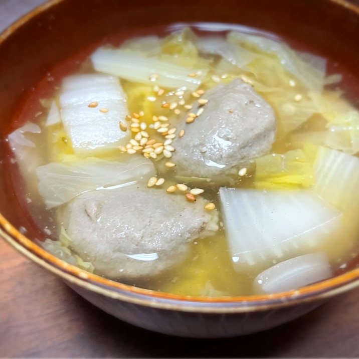 【白菜たっぷり】お手軽つみれ汁
